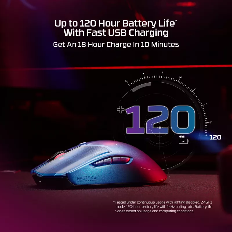 Bezvadu spēļu pele HP HyperX Pulsefire Haste 2 S Navy 64g Li-Ion