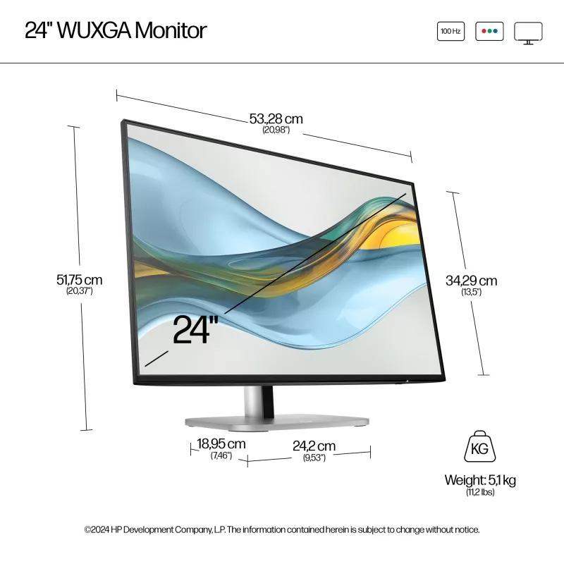 Monitors HP Series 5 Pro 24 collu WUXGA displejs 1920 x 1200