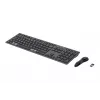 HP 720 Multi-Device Rechargeable Wireless tastatūra, Full-size (100%), Wireless, USB + Bluetooth, Mechanical, QWERTY, Melns