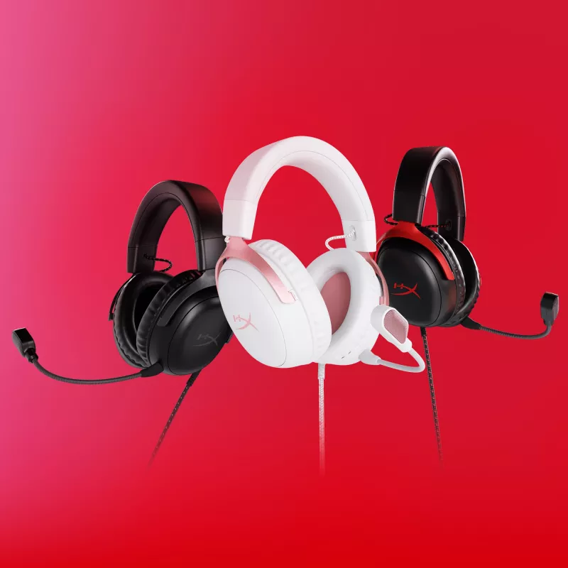 HyperX Cloud III - spēļu austiņas (balta/rozā)