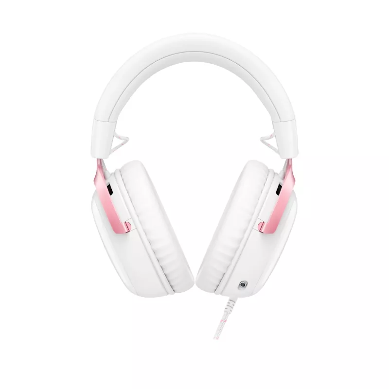HyperX Cloud III - spēļu austiņas (balta/rozā)