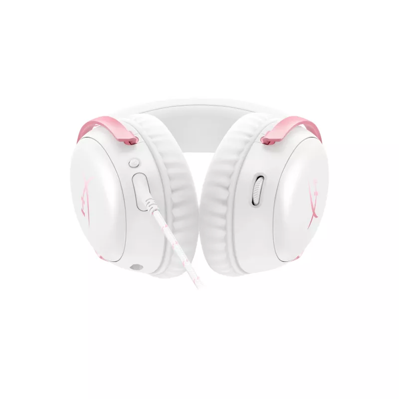HyperX Cloud III - spēļu austiņas (balta/rozā)