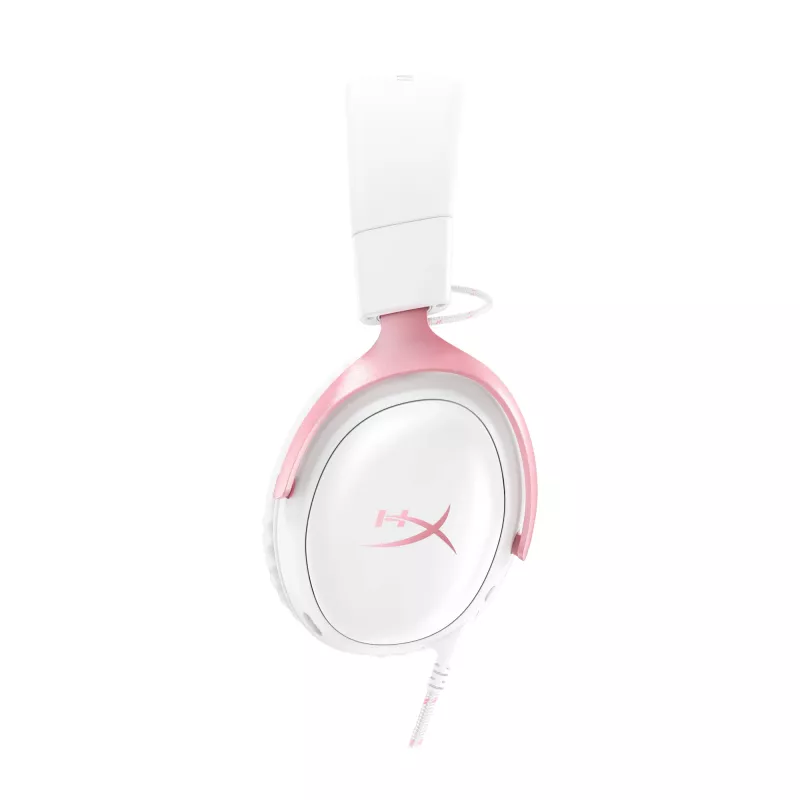 HyperX Cloud III - spēļu austiņas (balta/rozā)