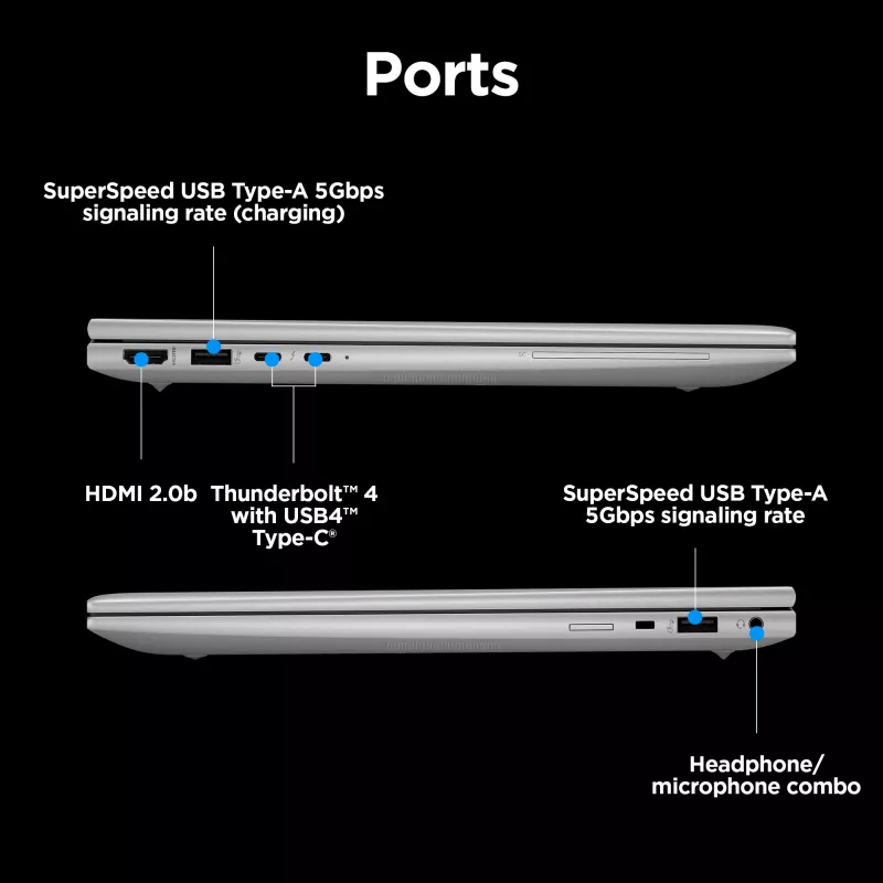 Mobilā darbstacija HP ZBook Firefly G11 14 collas Intel Core Ultra 7 155U 32GB RAM 1TB SSD Intel Graphics Windows 11 Pro