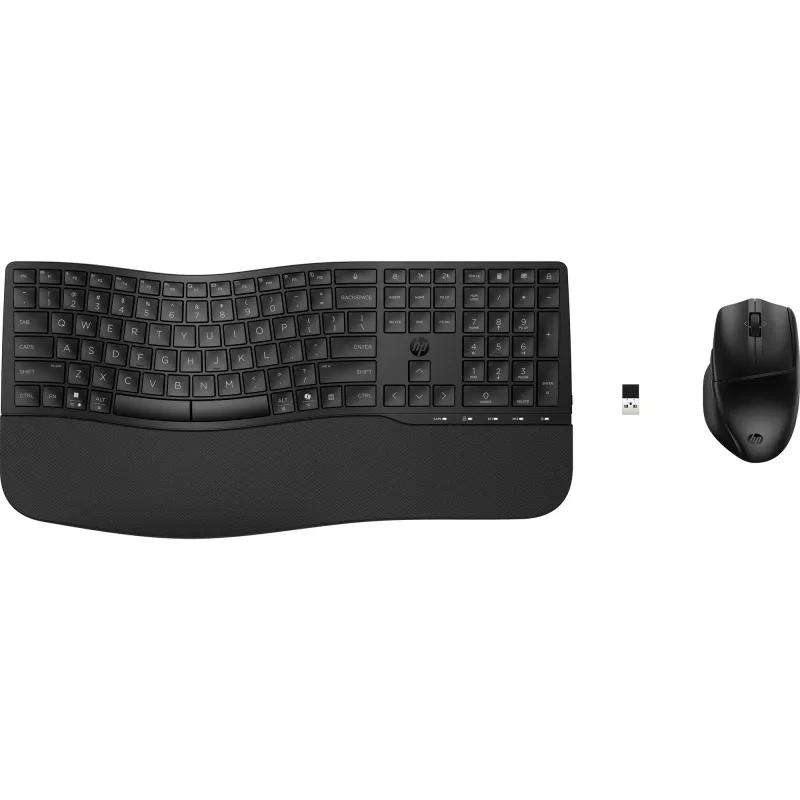 HP 685 Comfort Dual-Mode tastatūras un peles komplekts, bezvadu, Bluetooth, pilnizmēra, izliekta