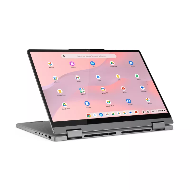 Lenovo Chrome 2in1 14IRU10 Intel Core 5 120U Chromebook 35.6 cm (14 collas) Skārienjūtīgs WUXGA 8 GB LPDDR5-SDRAM 128 GB UFS Wi-Fi 6E (802.11ax) ChromeOS angļu Pelēks