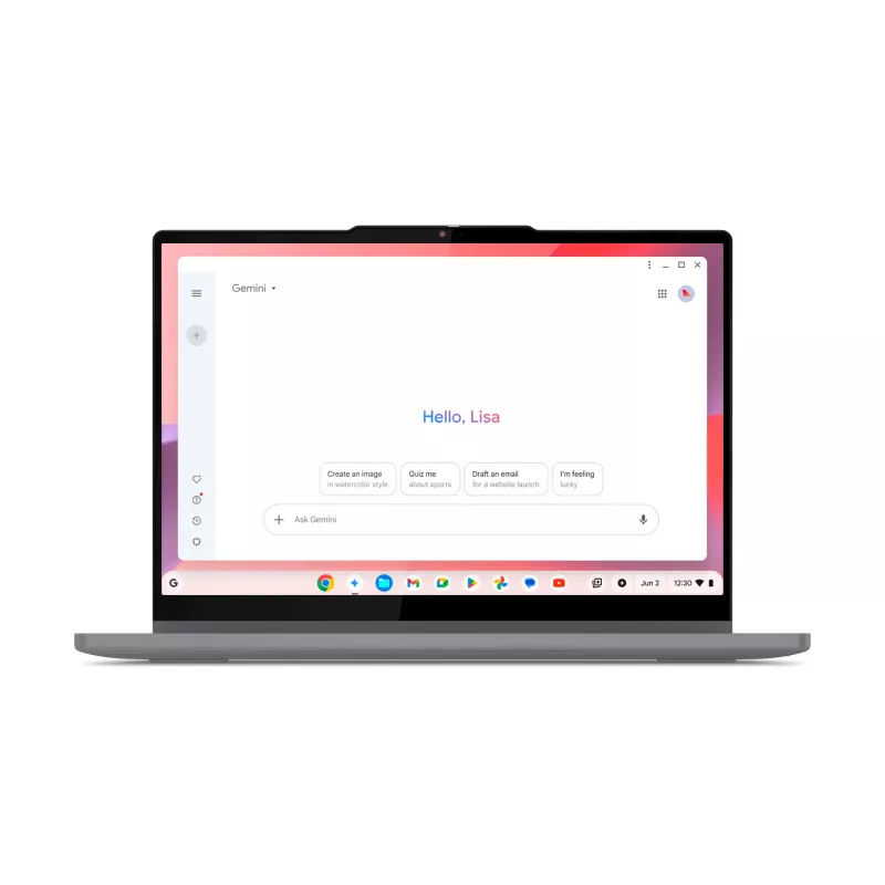 Lenovo Chrome 2in1 14IRU10 Intel Core 5 120U Chromebook 35.6 cm (14 collas) Skārienjūtīgs WUXGA 8 GB LPDDR5-SDRAM 128 GB UFS Wi-Fi 6E (802.11ax) ChromeOS angļu Pelēks