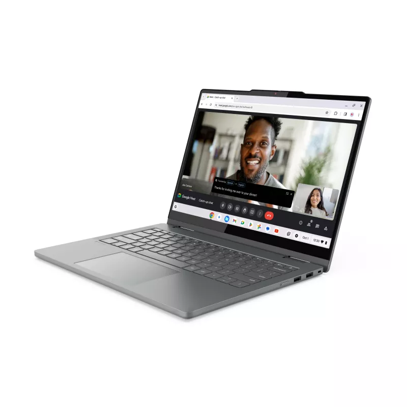 Lenovo Chrome 2in1 14IRU10 Intel Core 5 120U Chromebook 35.6 cm (14 collas) Skārienjūtīgs WUXGA 8 GB LPDDR5-SDRAM 128 GB UFS Wi-Fi 6E (802.11ax) ChromeOS angļu Pelēks