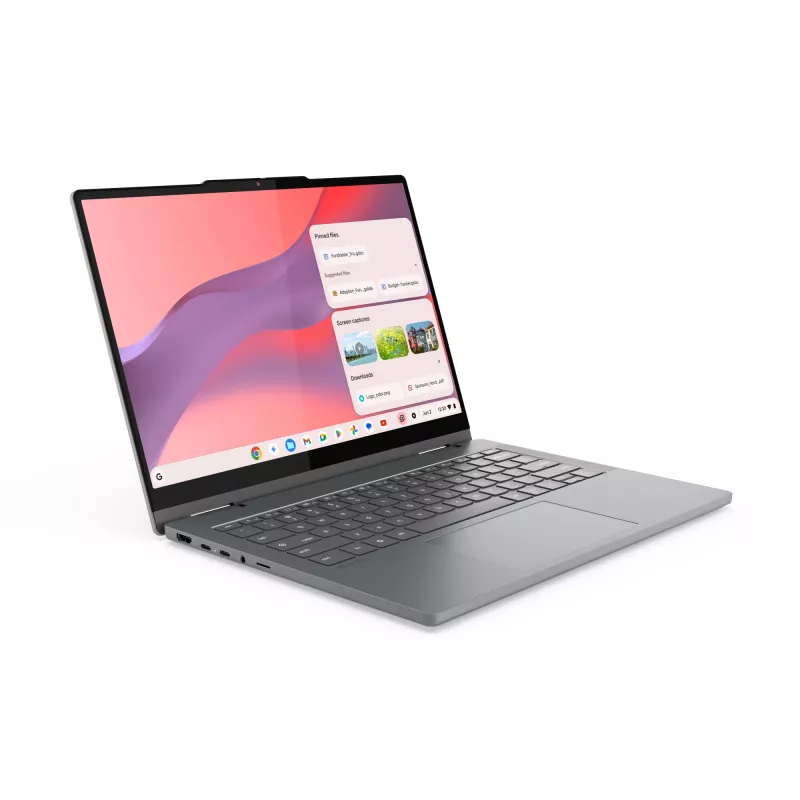 Lenovo Chrome 2in1 14IRU10 Intel Core 5 120U Chromebook 35.6 cm (14 collas) Skārienjūtīgs WUXGA 8 GB LPDDR5-SDRAM 128 GB UFS Wi-Fi 6E (802.11ax) ChromeOS angļu Pelēks