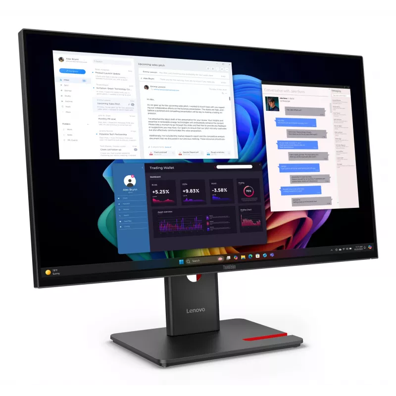 Lenovo ThinkVision T27UD-40 monitors, 27 collas, 4K Ultra HD LCD 3840 x 2160