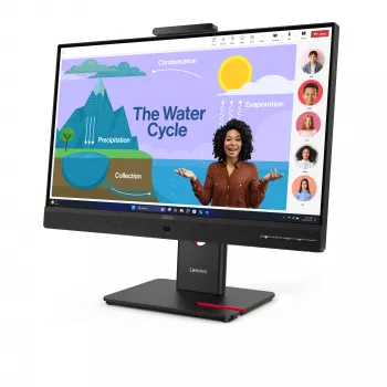 Lenovo ThinkVision T24D-4v monitors, 60,5 cm (23,8 collas), 1920 x 1080 pikseļi, Full HD, LED, 6 ms, melns