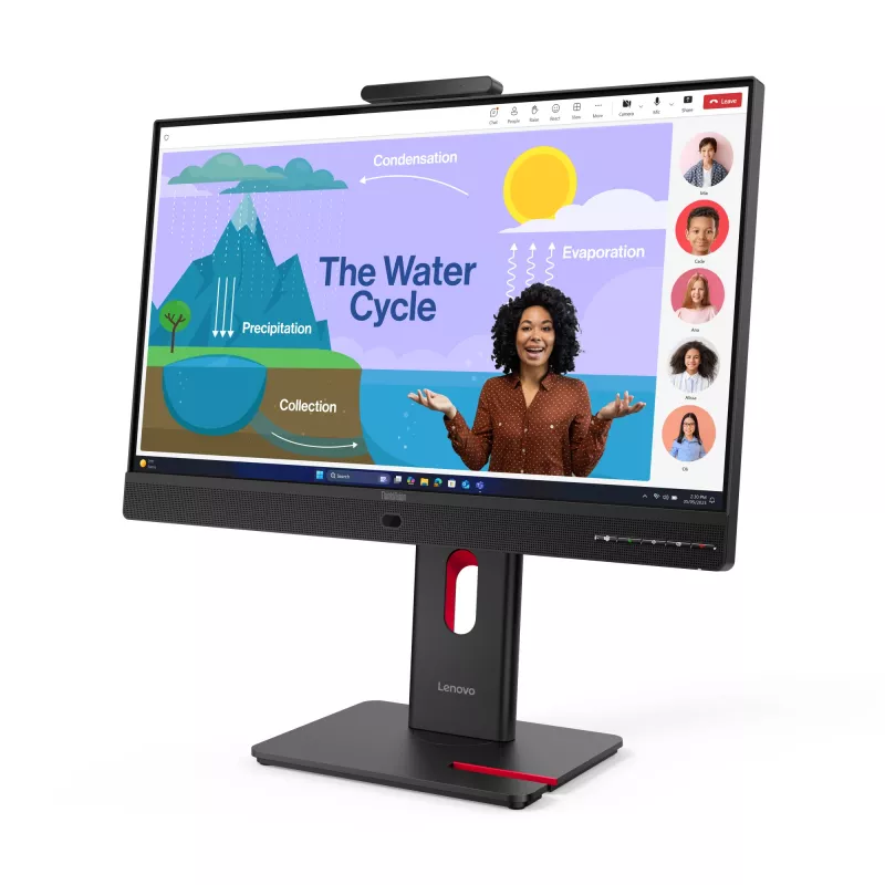 Lenovo ThinkVision T24D-4v monitors, 60,5 cm (23,8 collas), 1920 x 1080 pikseļi, Full HD, LED, 6 ms, melns