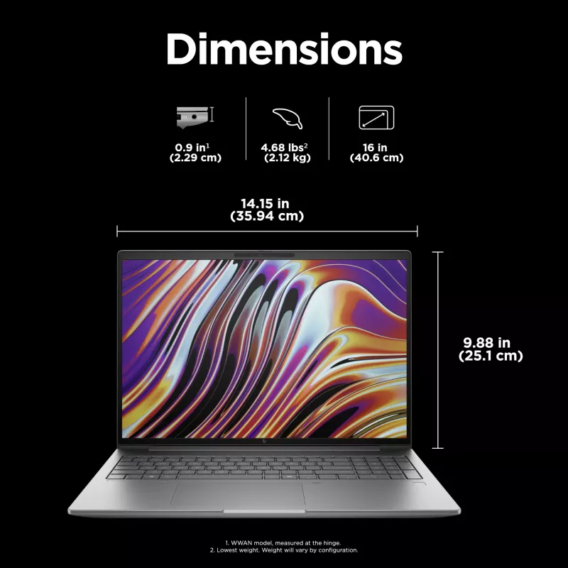 HP ZBook Power G11 A AMD Ryzen™ 7 8845HS mobilā darbstacija 40.6 cm (16 collas) WUXGA 32 GB DDR5-SDRAM 1 TB SSD NVIDIA RTX A1000 Wi-Fi 6E (802.11ax) Windows 11 Pro AI dators pelēks