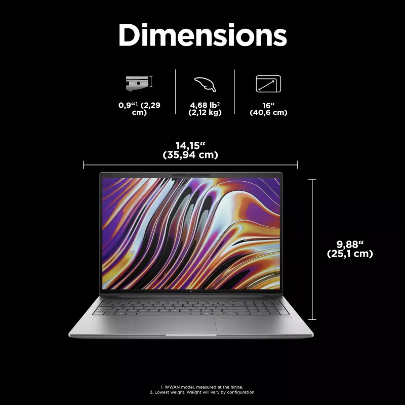 HP ZBook Power G11 A AMD Ryzen™ 7 8845HS Mobilā darbstacija 40,6 cm (16 collas) WUXGA 32 GB DDR5-SDRAM 1 TB SSD NVIDIA RTX A1000 Wi-Fi 6E (802.11ax) Windows 11 Pro AI Workstation, AI PC Pelēks