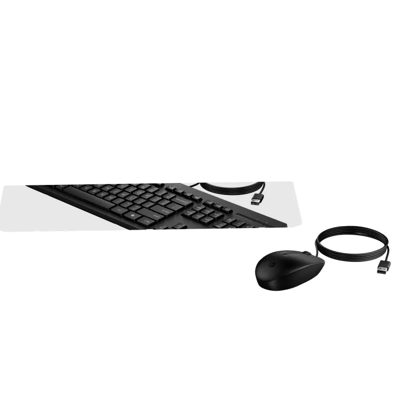 HP 225 vadu pele un tastatūra G2 Beļģijas – angļu lokalizācija AZERTY BE – pele – AZERTY tastatūra, iekļauta pele, birojam, USB, melna
