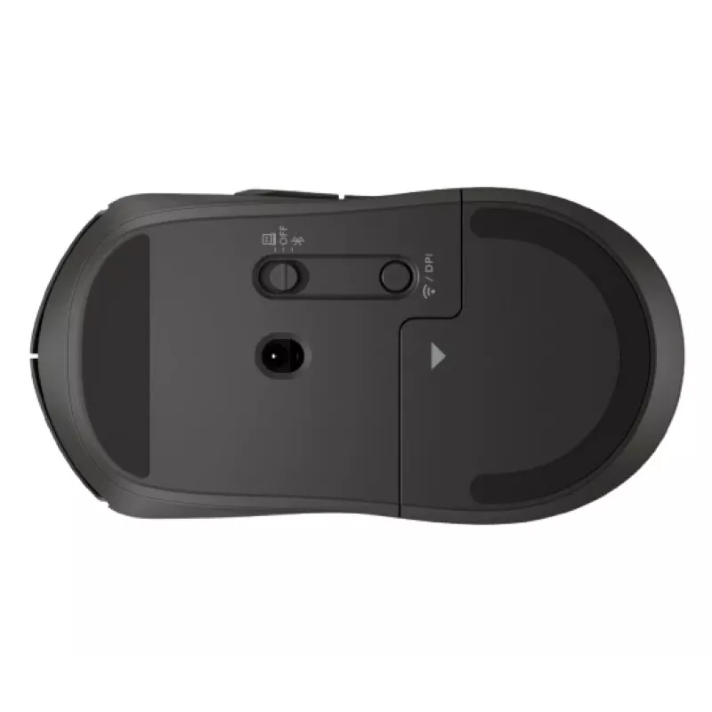 Bezvadu pele HP 405 Quiet — piemērota abām rokām, Optiskā 1200 DPI, RF bezvadu + Bluetooth, 5 pogas, darbināma ar baterijām, melna