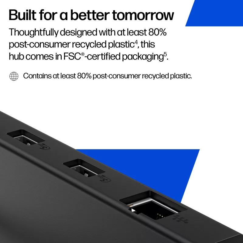 HP Portable USB-C Hub, Vjetnama, Bizness, Forest Stewardship Council (FSC), 119.6 mm, 39.9 mm, 14.9 mm