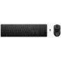 Tastatūras un peles komplekts HP 495C — Pilna izmēra bezvadu tastatūra, vairāku ierīču pele, USB/RF/Bluetooth, melna