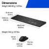 Tastatūras un peles komplekts HP 495C — Pilna izmēra bezvadu tastatūra, vairāku ierīču pele, USB/RF/Bluetooth, melna