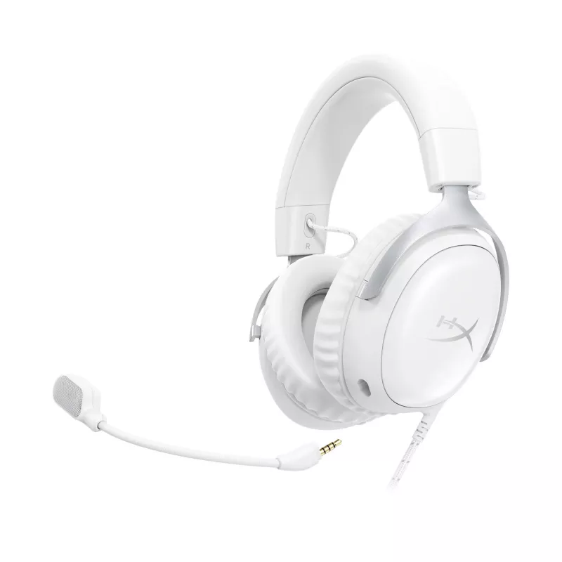 HyperX Cloud III - Spēļu austiņas (balts), Balts, Ķīna, Taizeme, Apkārtauss, Slēgta tipa, 155 mm, 86.7 mm