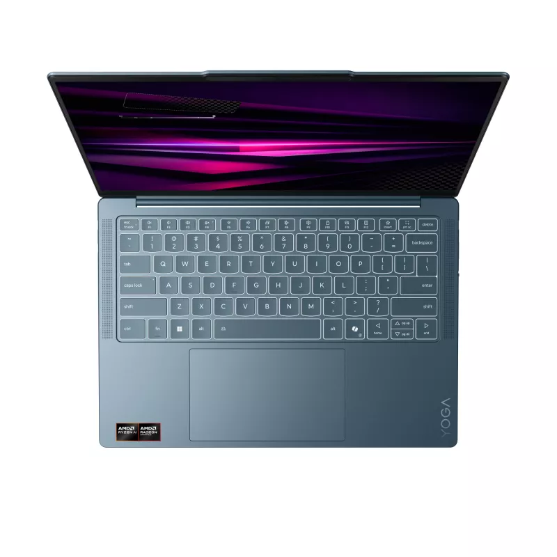 Lenovo Yoga plāns 7 14AGP11 Copilot+ PC AMD Ryzen™ AI 5 430 klēpjdators 35,6 cm (14 collas) WUXGA 16 GB 512 GB SSD Wi-Fi 7 (802.11be) Windows 11 Home vācu valoda Teal