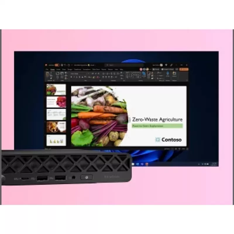Mini PC HP EliteDesk 8 Mini G1i AI — Intel Core Ultra 7 265T, 16 GB DDR5, 1 TB SSD, Windows 11 Pro, Melns