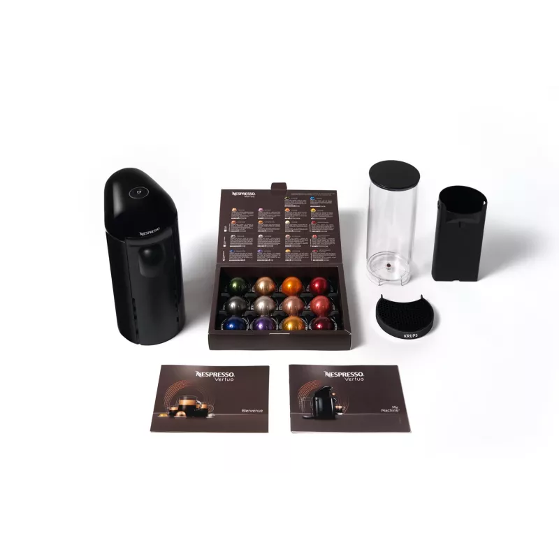 Espresso un kafijas kapsulu automāts KRUPS Nespresso Vertuo XN903810, melns