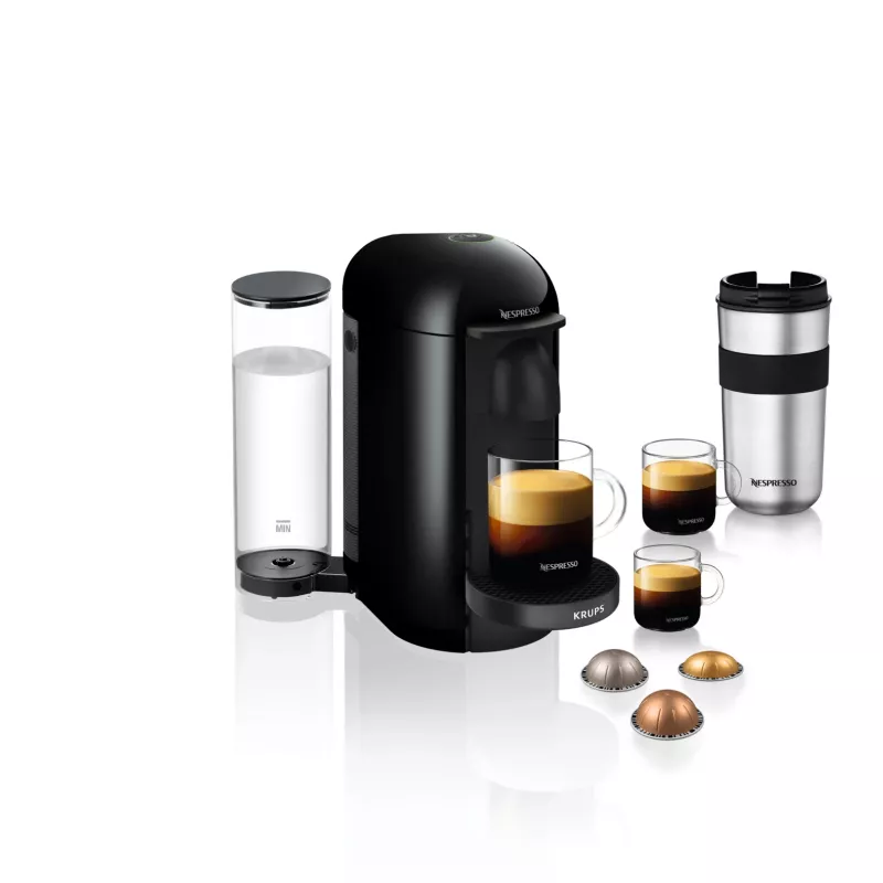 Espresso un kafijas kapsulu automāts KRUPS Nespresso Vertuo XN903810, melns