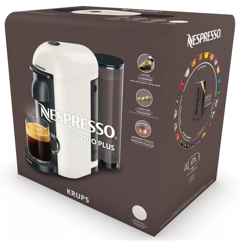 Espresso un kafijas kapsulu automāts KRUPS Nespresso Vertuo XN903810, melns