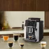 Espresso automāts KRUPS Sensation EA910E — pilnībā automātisks, 1,7 l ūdens tvertne, iebūvēta dzirnaviņas, 2 snīpi, 1450 W