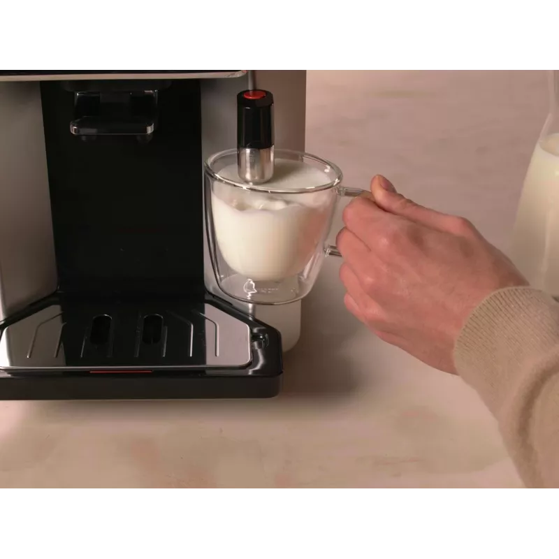Espresso automāts KRUPS Sensation EA910E — pilnībā automātisks, 1,7 l ūdens tvertne, iebūvēta dzirnaviņas, 2 snīpi, 1450 W