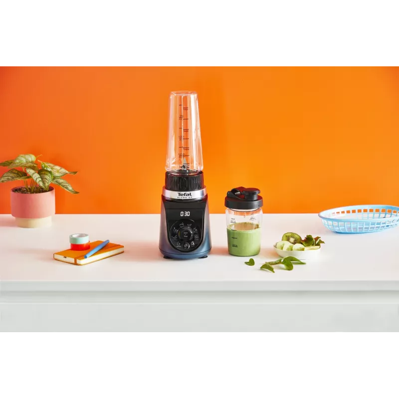 Tefal Blend Up BL19H4F0 blenderis 0,85 L Galda blenderis 1000 W Zils, Caurspīdīgs