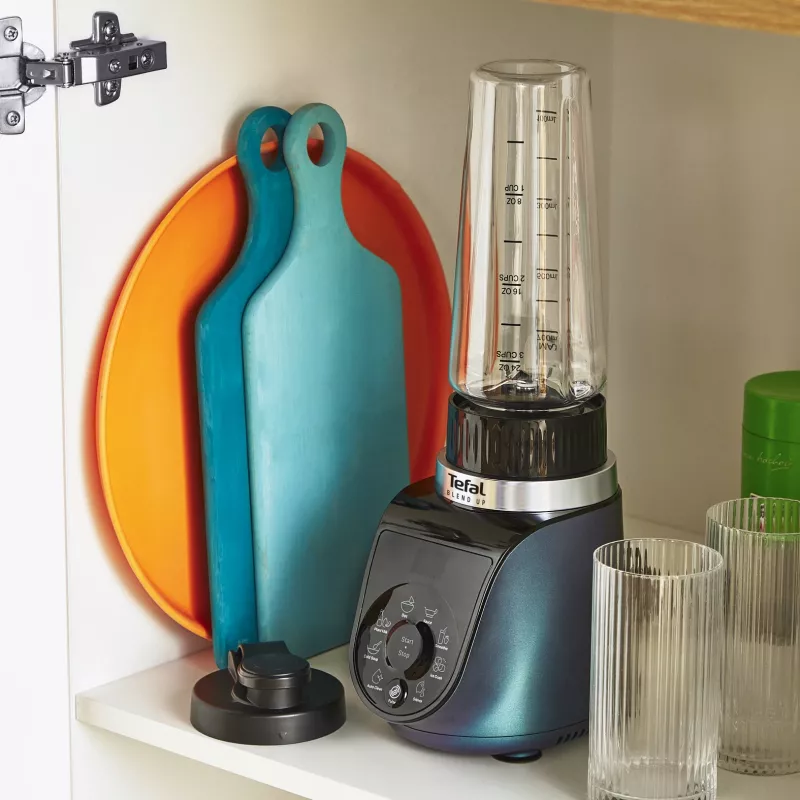 Tefal Blend Up BL19H4F0 blenderis 0,85 L Galda blenderis 1000 W Zils, Caurspīdīgs