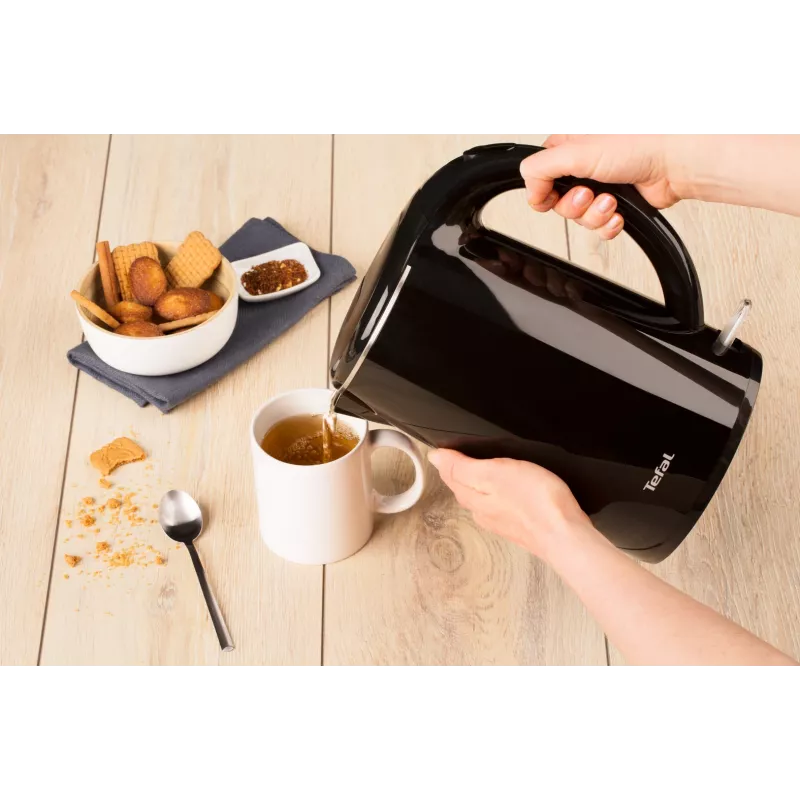 Tefal Safe'Tea KO2608 elektriskā tējkanna 1,7 L 1800 W Melna