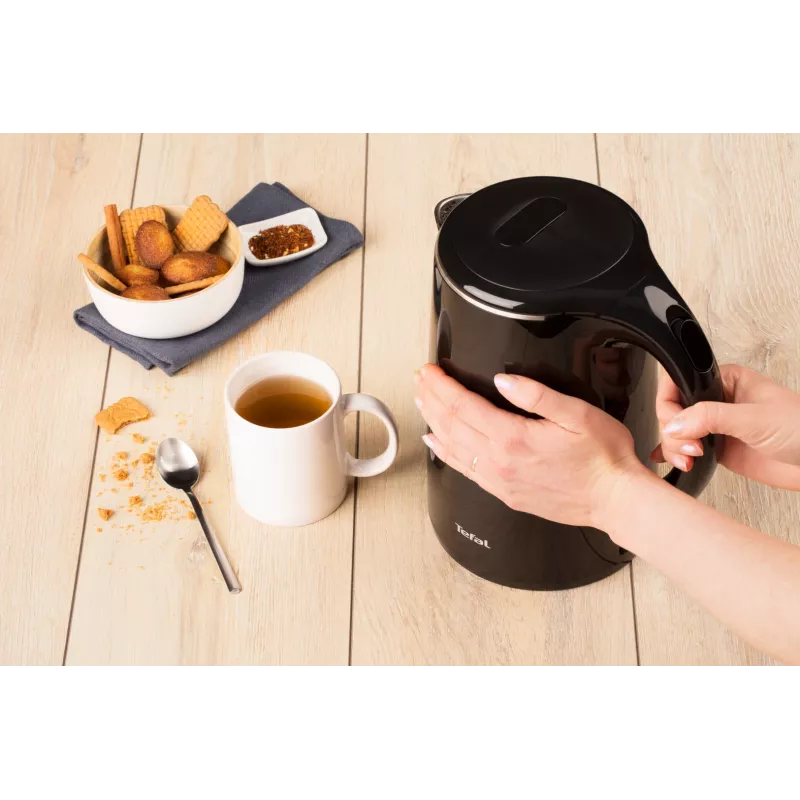 Tefal Safe'Tea KO2608 elektriskā tējkanna 1,7 L 1800 W Melna
