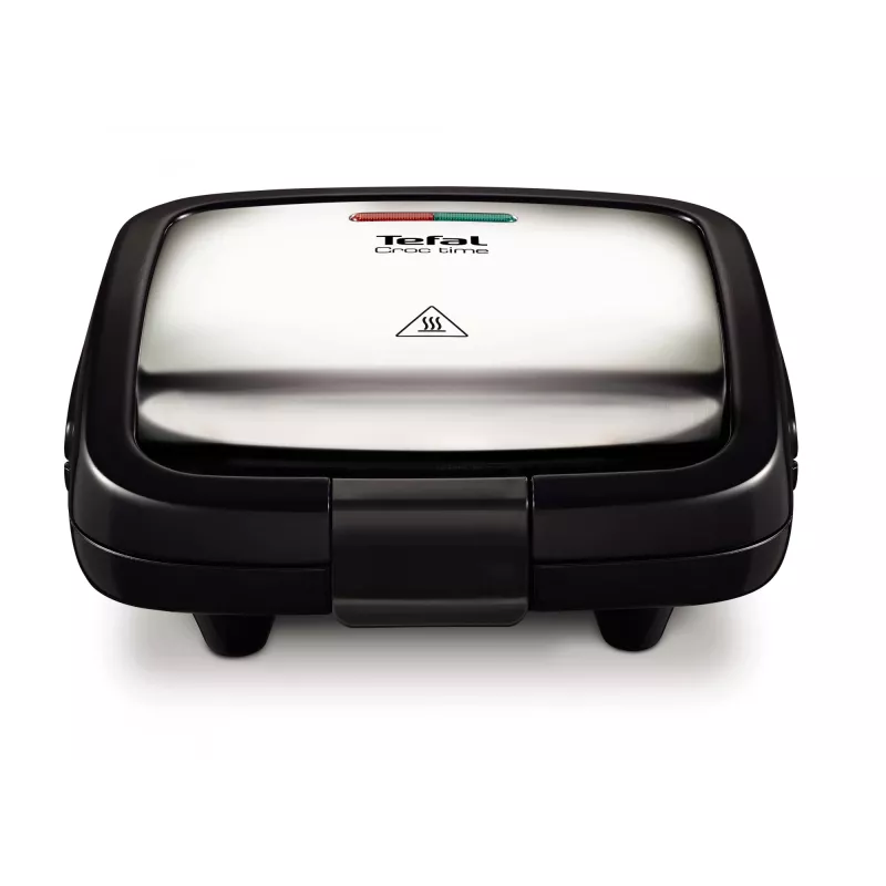 Kontaktgrils Tefal SM193D — galda elektriskais grils, melns un nerūsējošais tērauds, 1,9 kg
