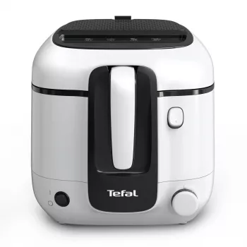 Friteze Tefal Super Uno FR3101 — viena 1800 W, 1.5 kg pārtikas ietilpība, 2.2 L eļļas, melna/balta