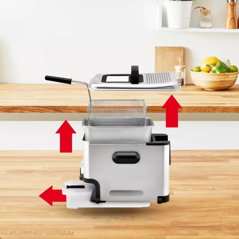 Tefal FR8041 fritieris 3,5 L brīvi stāvošs 2300 W dziļā cepšanas ierīce Sudraba krāsā