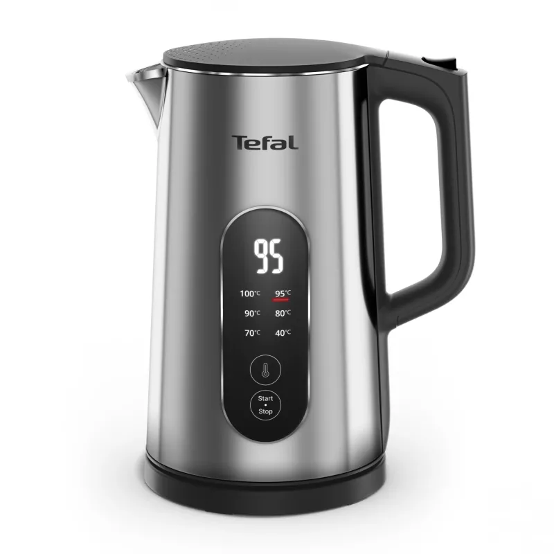 Tefal Selection KI871DE0 elektriskā tējkanna 1.7 L 1500 W Melna, Nerūsējošais tērauds