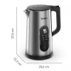 Tefal Selection KI871DE0 elektriskā tējkanna 1.7 L 1500 W Melna, Nerūsējošais tērauds
