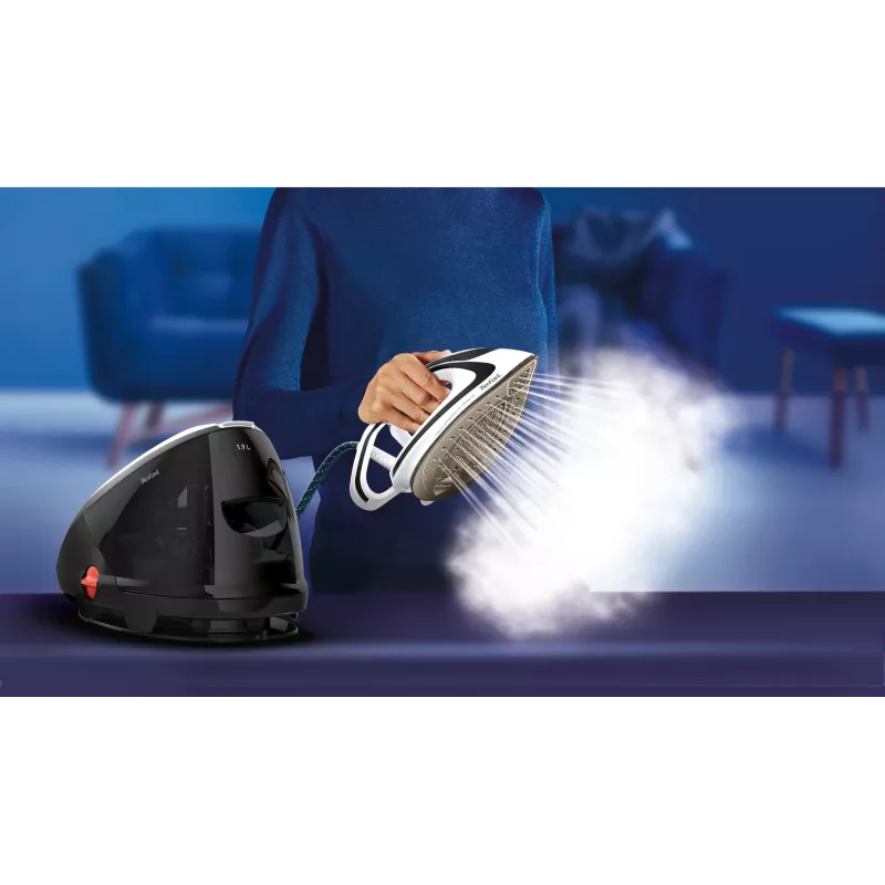 Tefal Pro Express Ultimate GV9550 1.9 L Durilium AirGlide Autoclean zole Melns, Balts