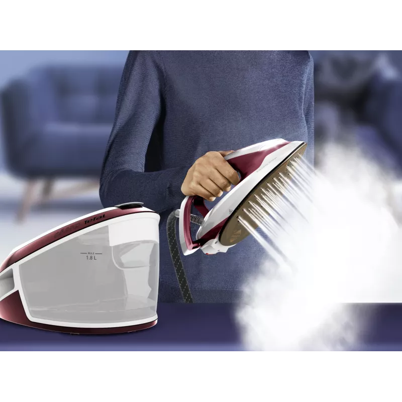 Tefal Express Vision SV8150 2800 W 1,8 l Durilium AirGlide Autoclean zole Sarkana, Balta