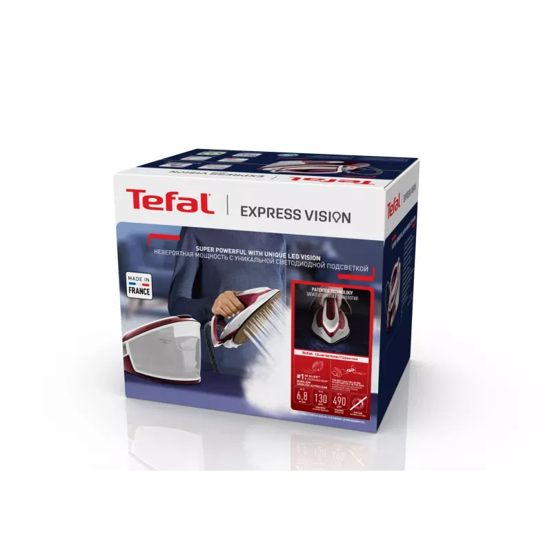 Tefal Express Vision SV8150 2800 W 1,8 l Durilium AirGlide Autoclean zole Sarkana, Balta