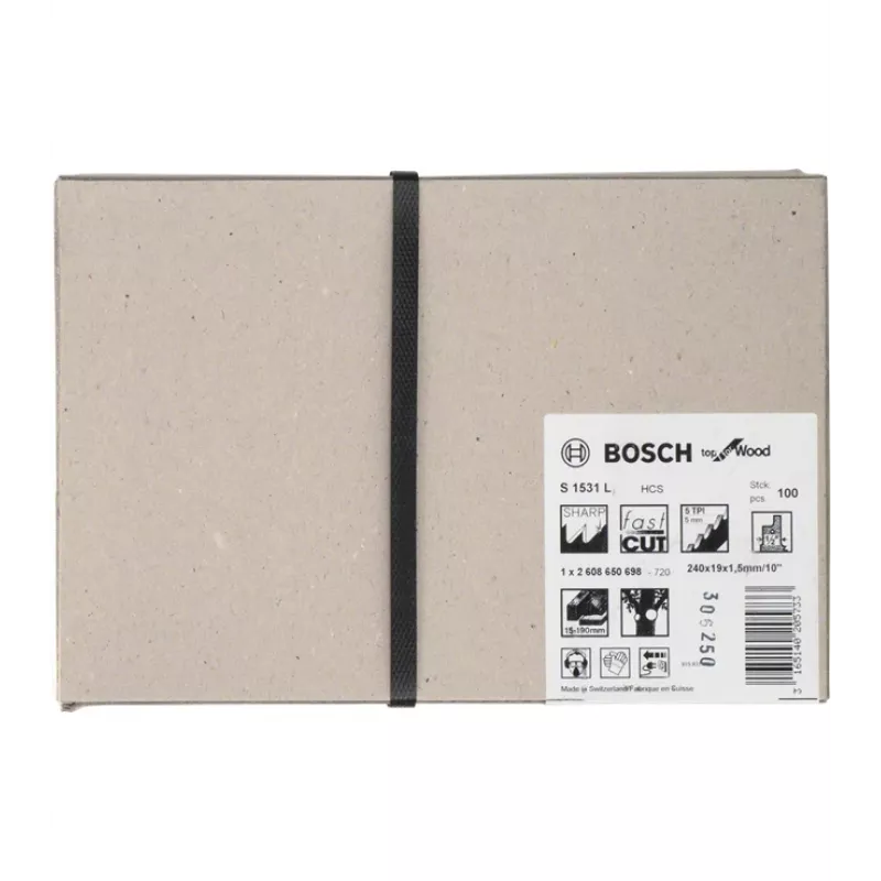 Bosch 2608650698 zobenzāģa asmens ar augstu oglekļa saturu (HCS) 100 gab.