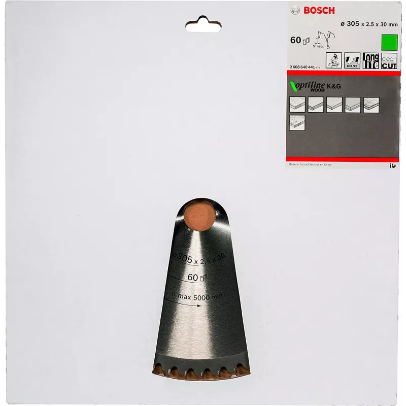 Bosch Optiline Wood ripzāģa asmeņi, Koks, 30.5 cm, Bosch, 798 g, 1 gab.