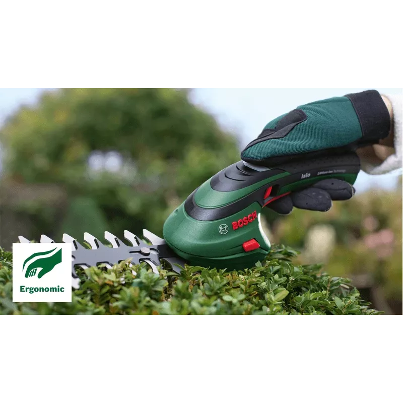Bosch Isio bezvada zāles šķēres 8 cm 3.6 V Melna, Zaļa