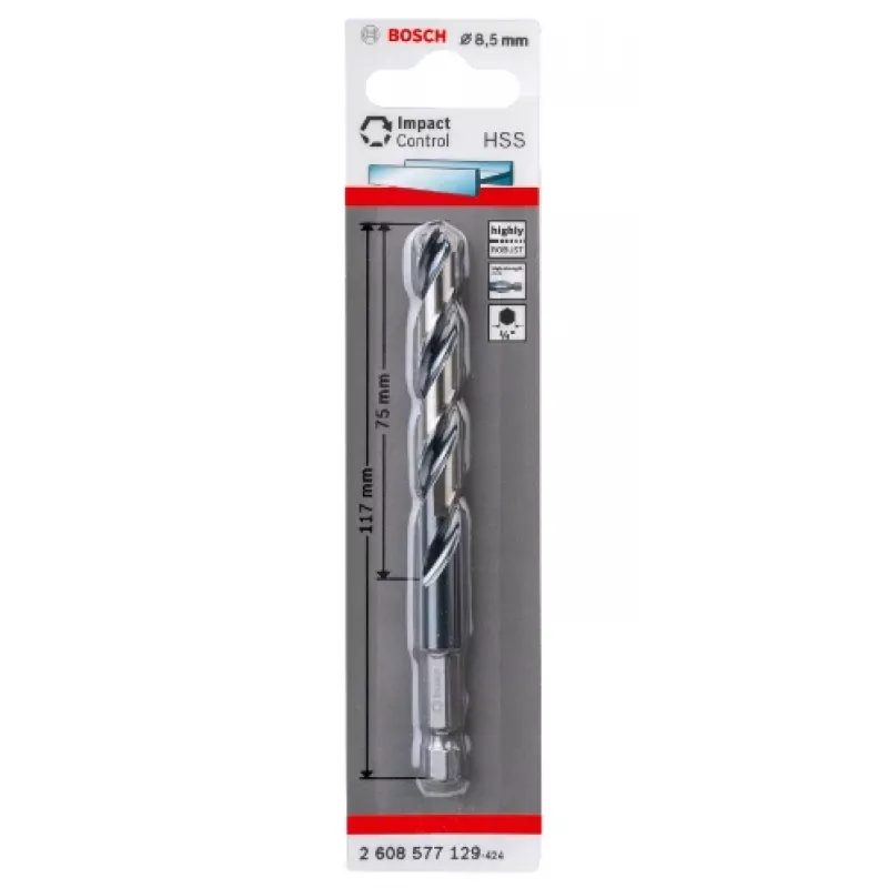 Vīturbis Bosch HSS ar sešstūra kātu 8,5 mm