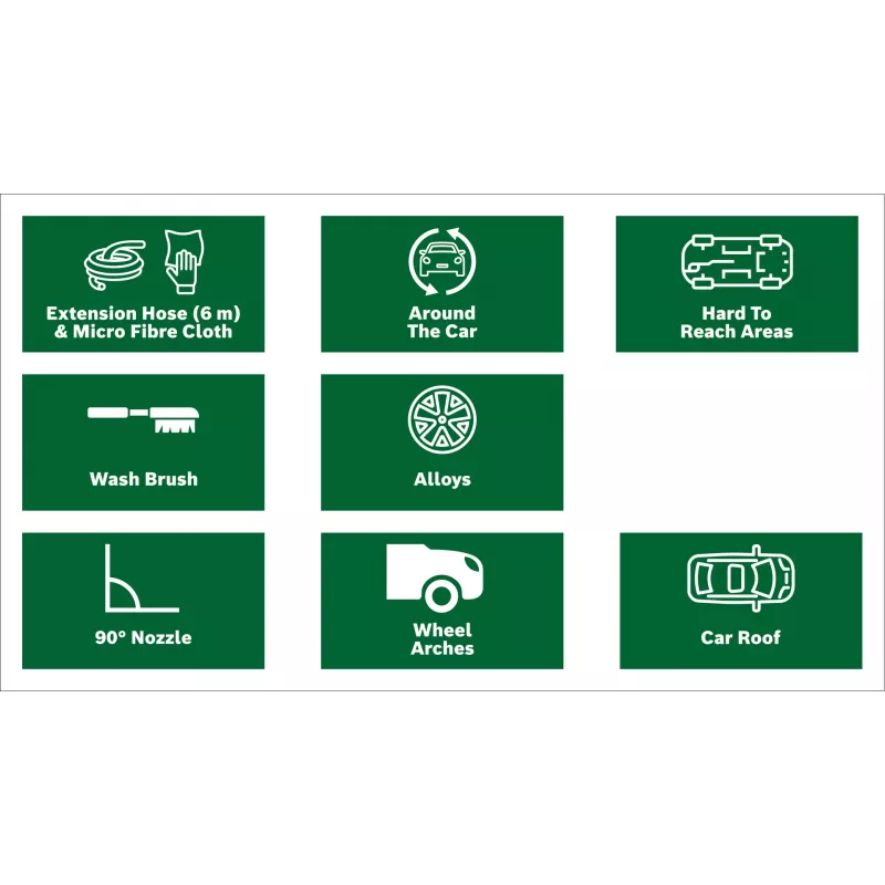 Bosch F016800572 automašīnu mazgāšanas komplekts Bosch augstspiediena mazgātājiem