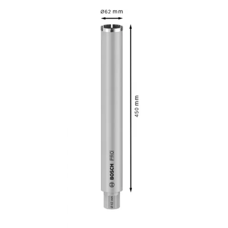 Dimanta serdeņa urbis Bosch Standard betonam, serdeņu griezējs betonam, 62 mm