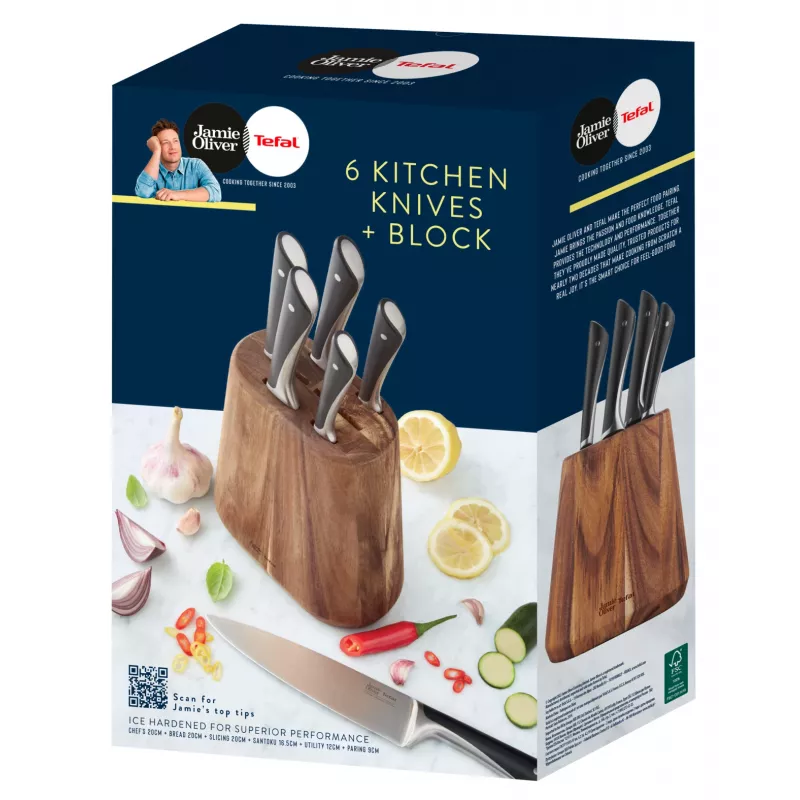 Nažu komplekts Tefal Jamie Oliver K267S7 7 gab. Nerūsējošā tērauda asmeņi